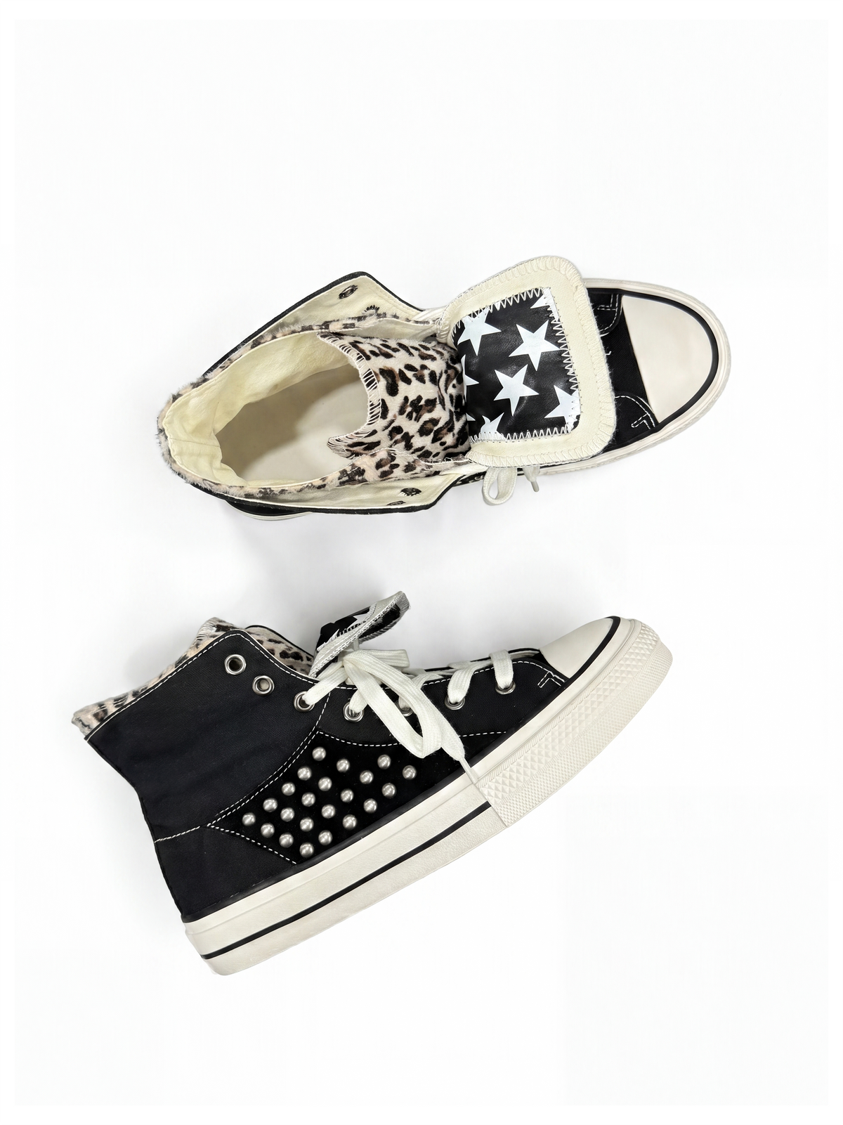 ZEBRA-PRINT SUEDE SNEAKERS