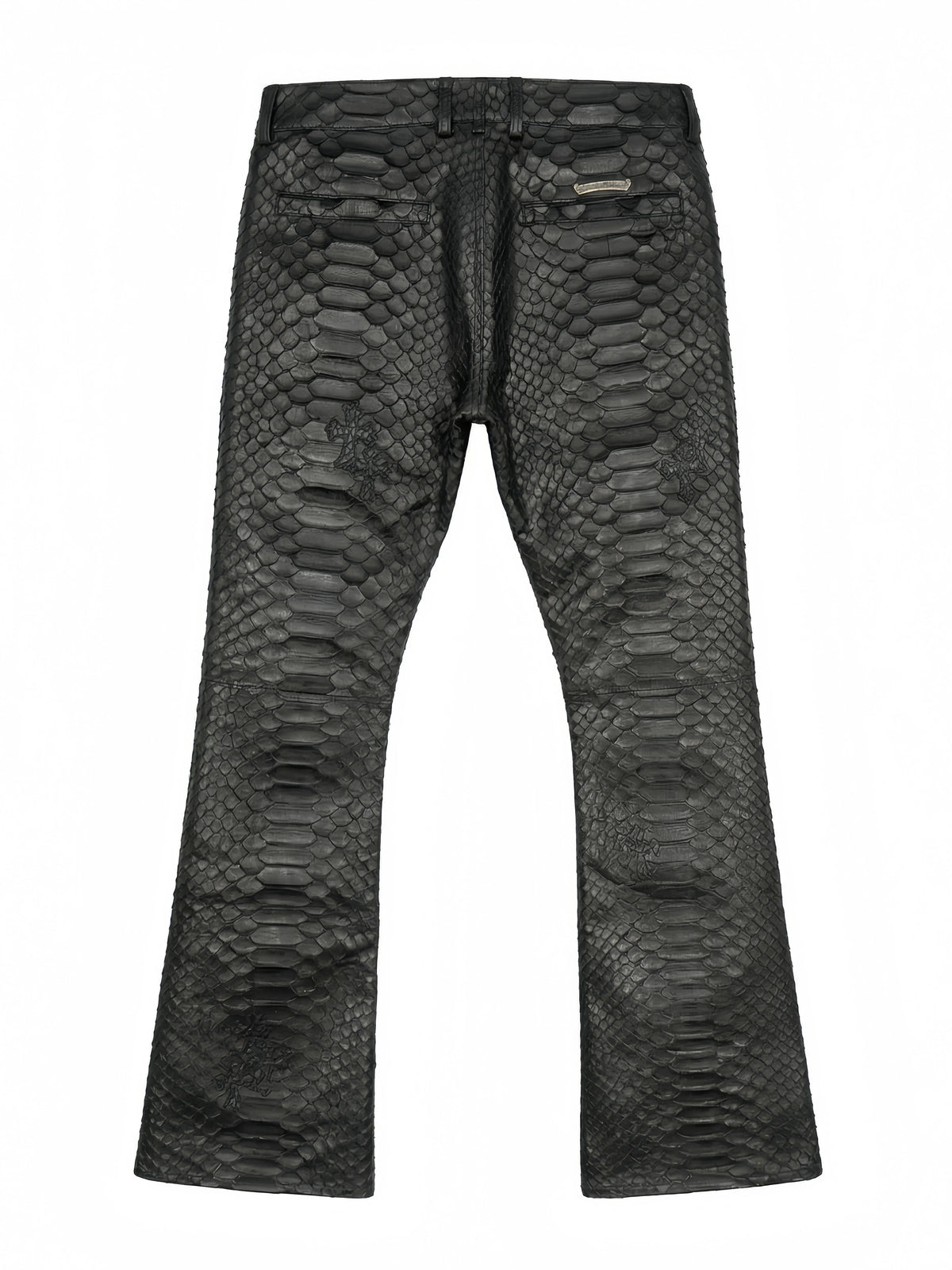 RETRO PYTHON LEATHER PANTS