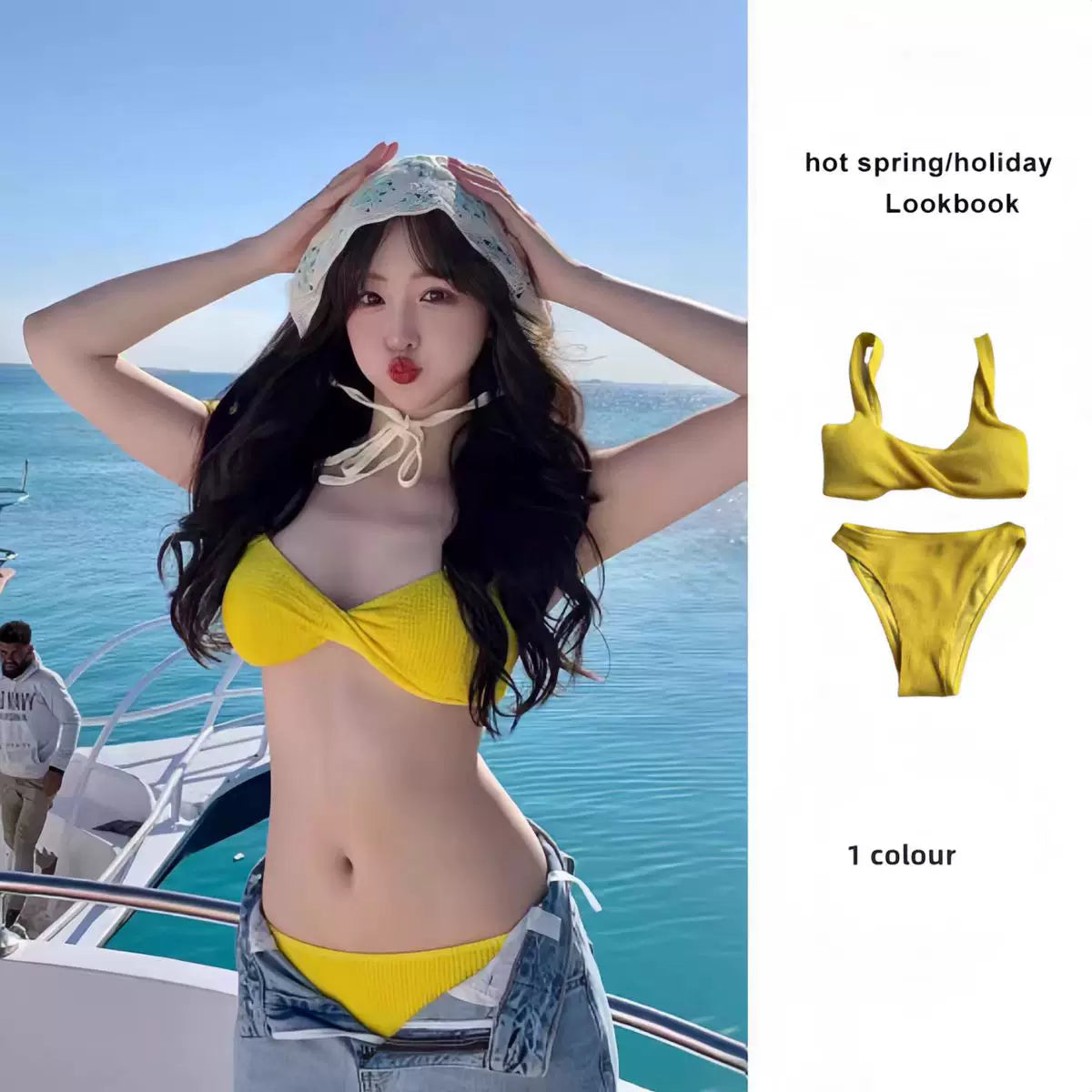 LEMON YELLOW TRIANGLE BIKINI SET