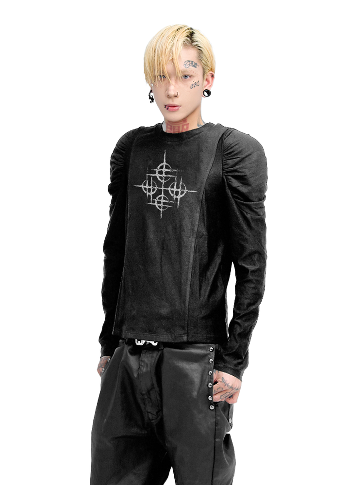 DECONSTRUCTED PLEATED ARMOR T-SHIRT