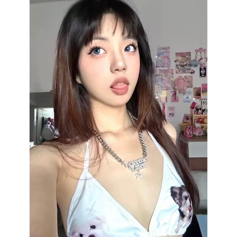 CUTE PUPPY-PRINT BIKINI SET