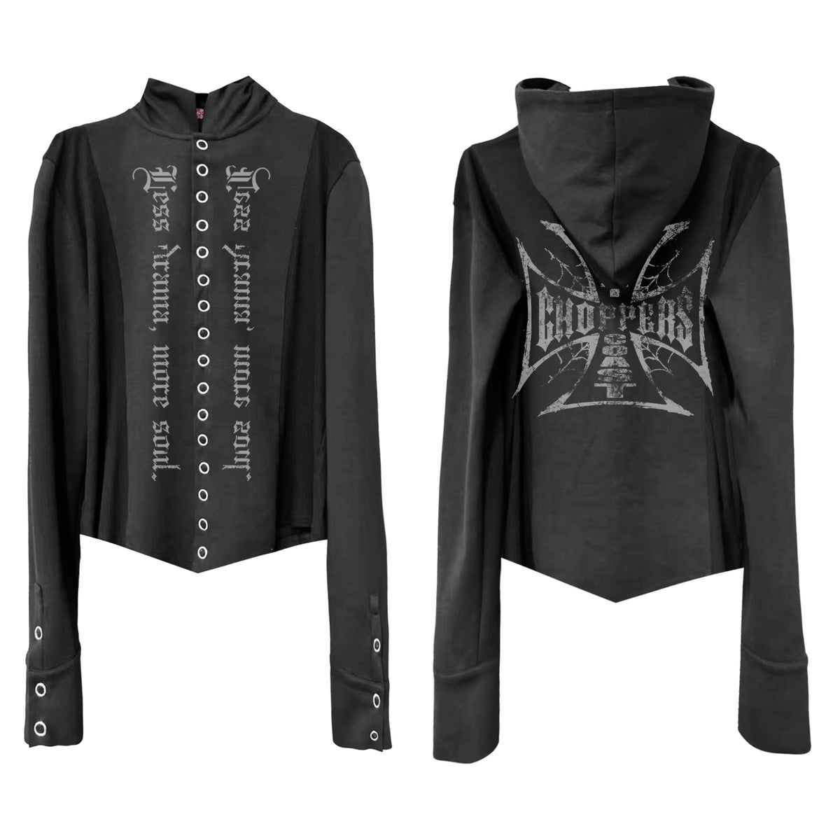 GOTHIC HOODED SWEATER JACKET
