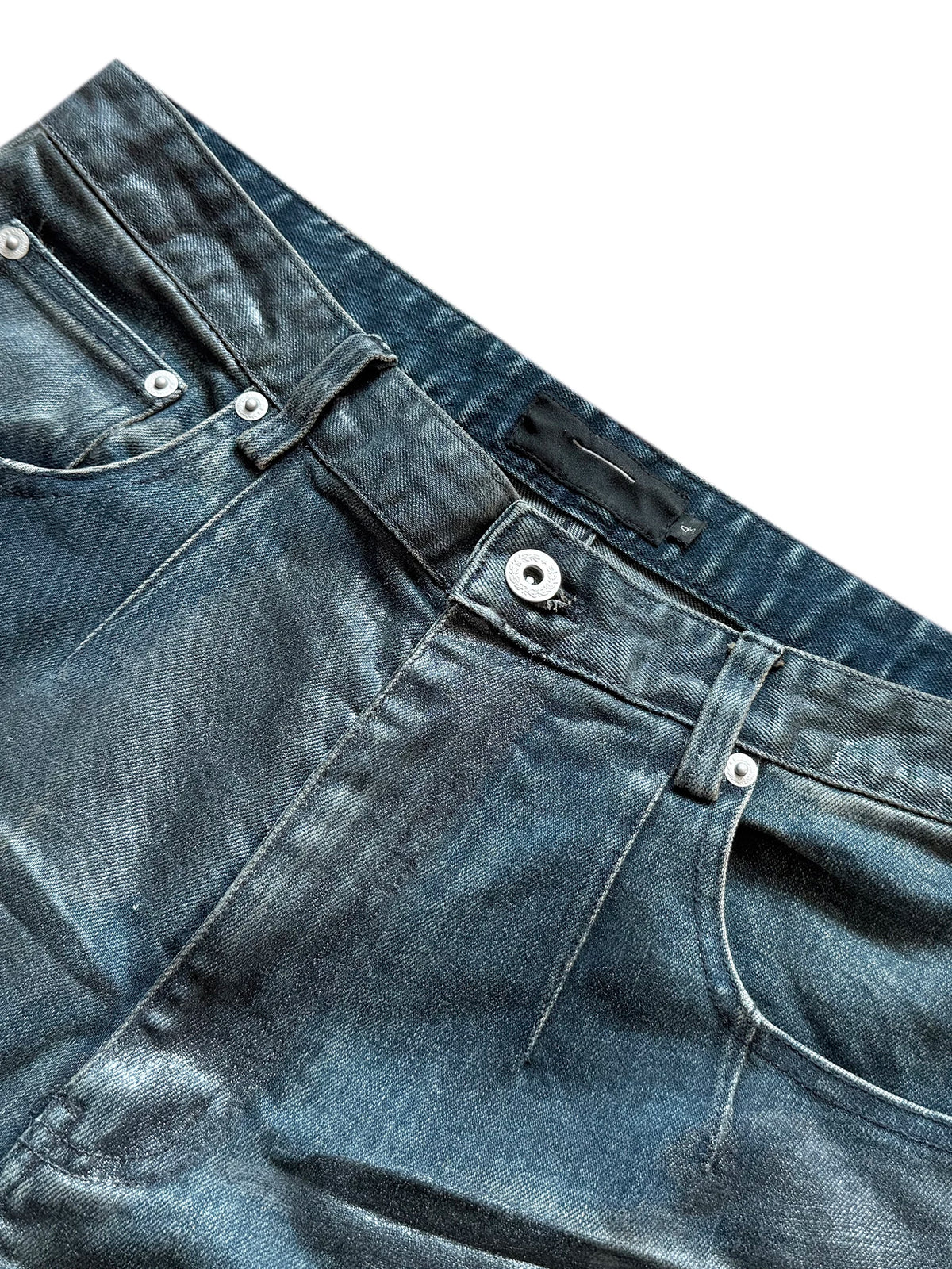 3D WHISKER DENIM PANTS