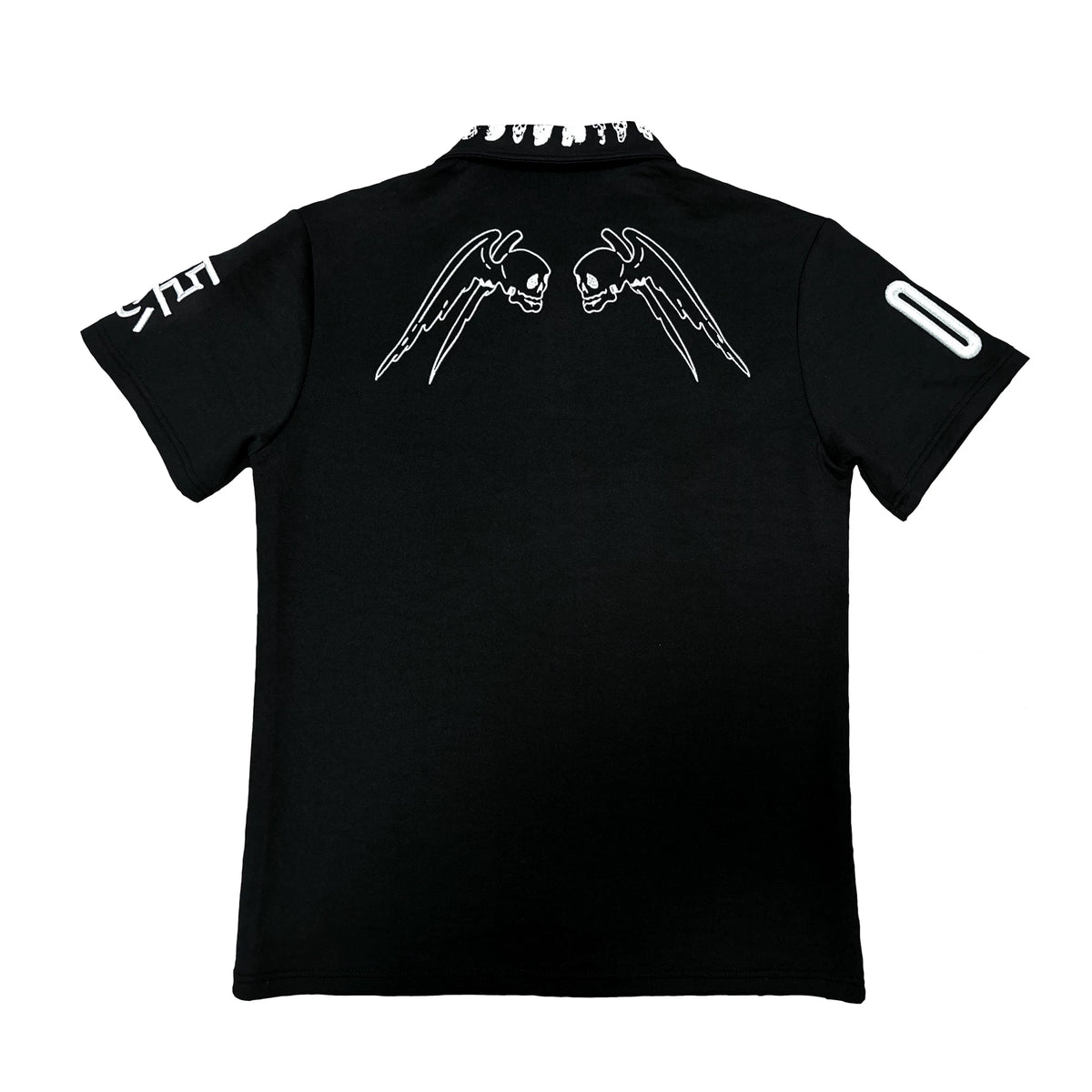HELL SKULL EMBROIDERED POLO SHIRT