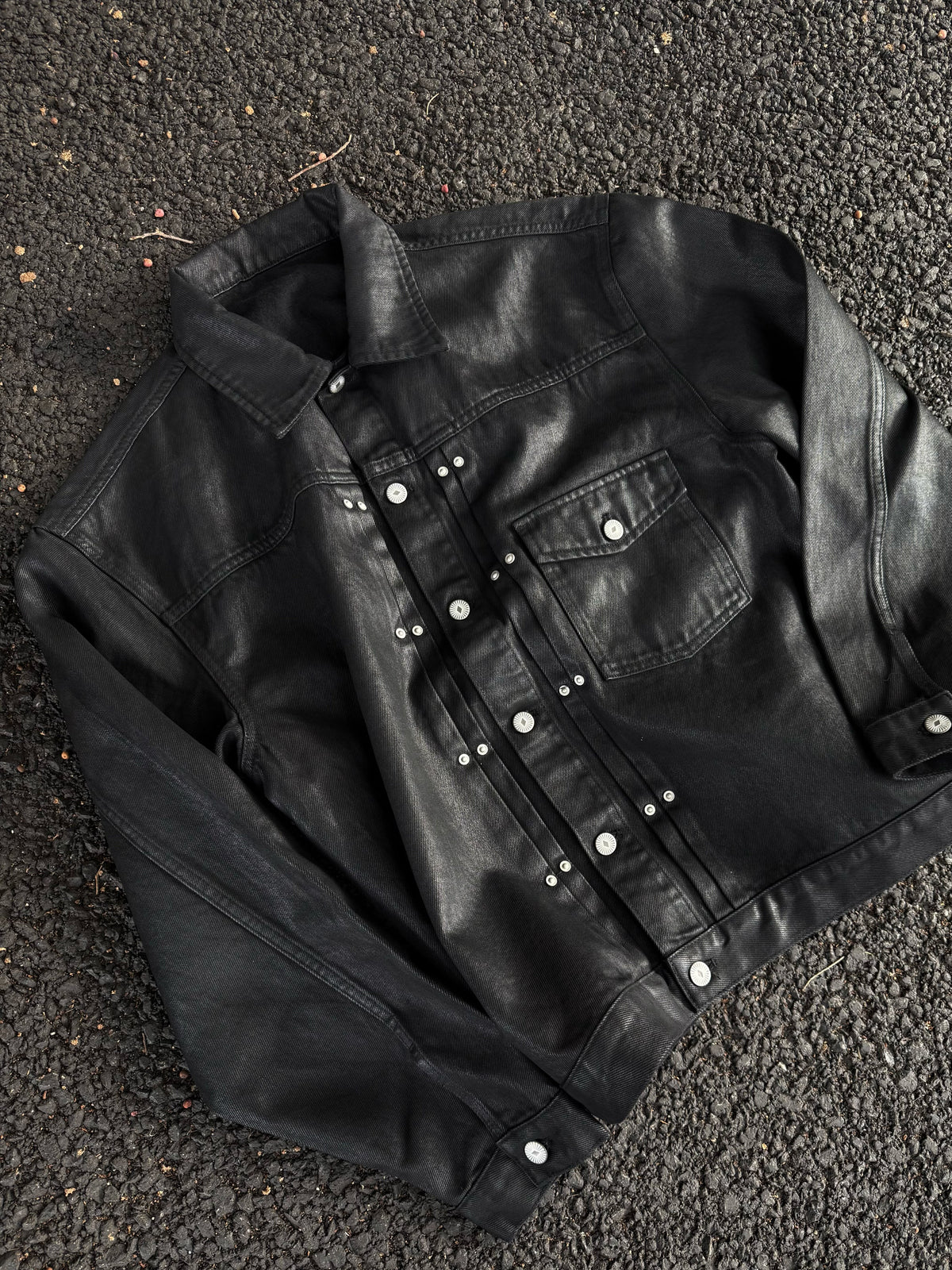 VINYL COATED DENIM JACKET