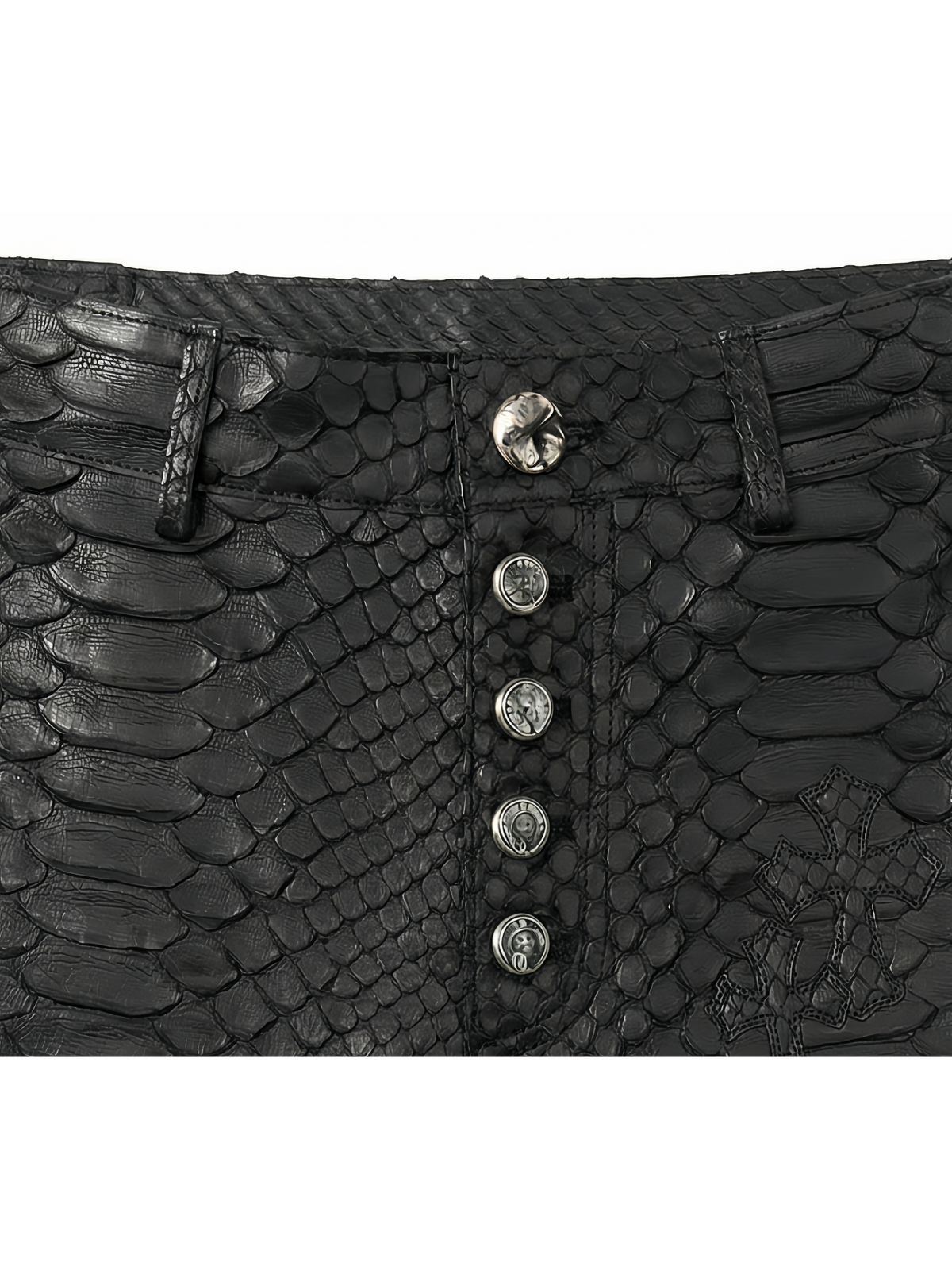 RETRO PYTHON LEATHER PANTS