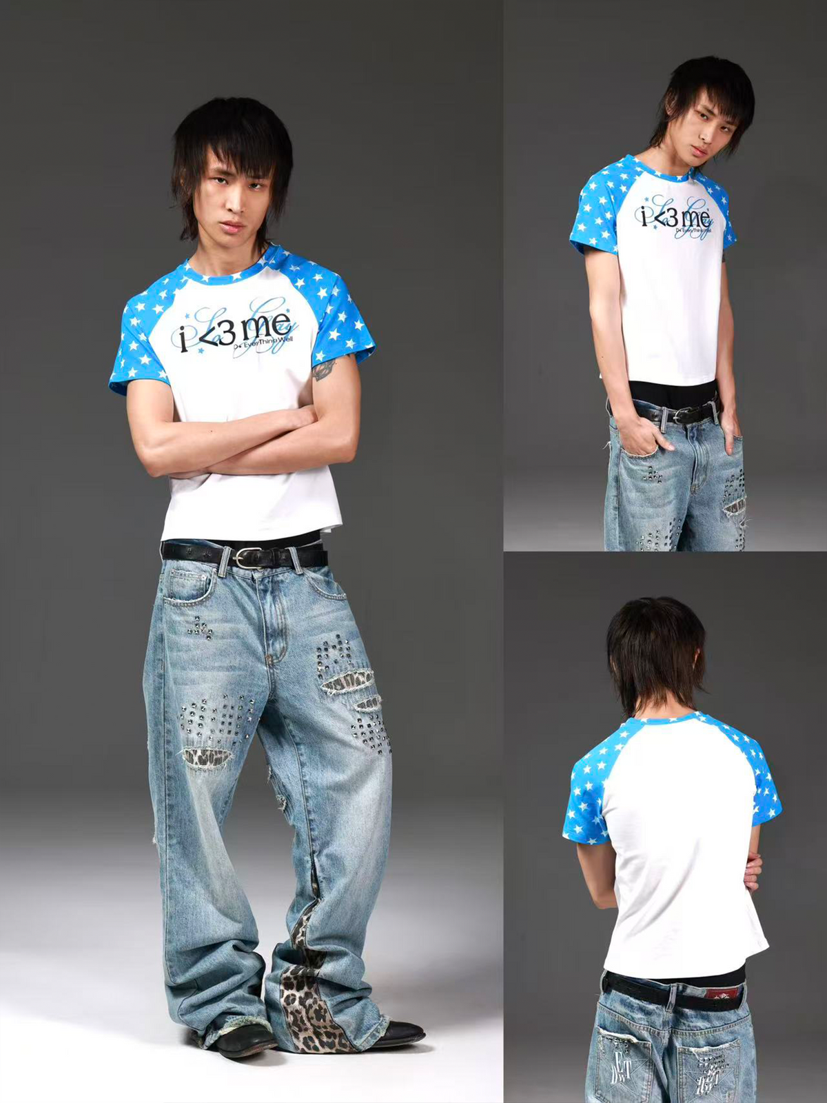 COLORFUL STAR GRAPHIC T-SHIRT