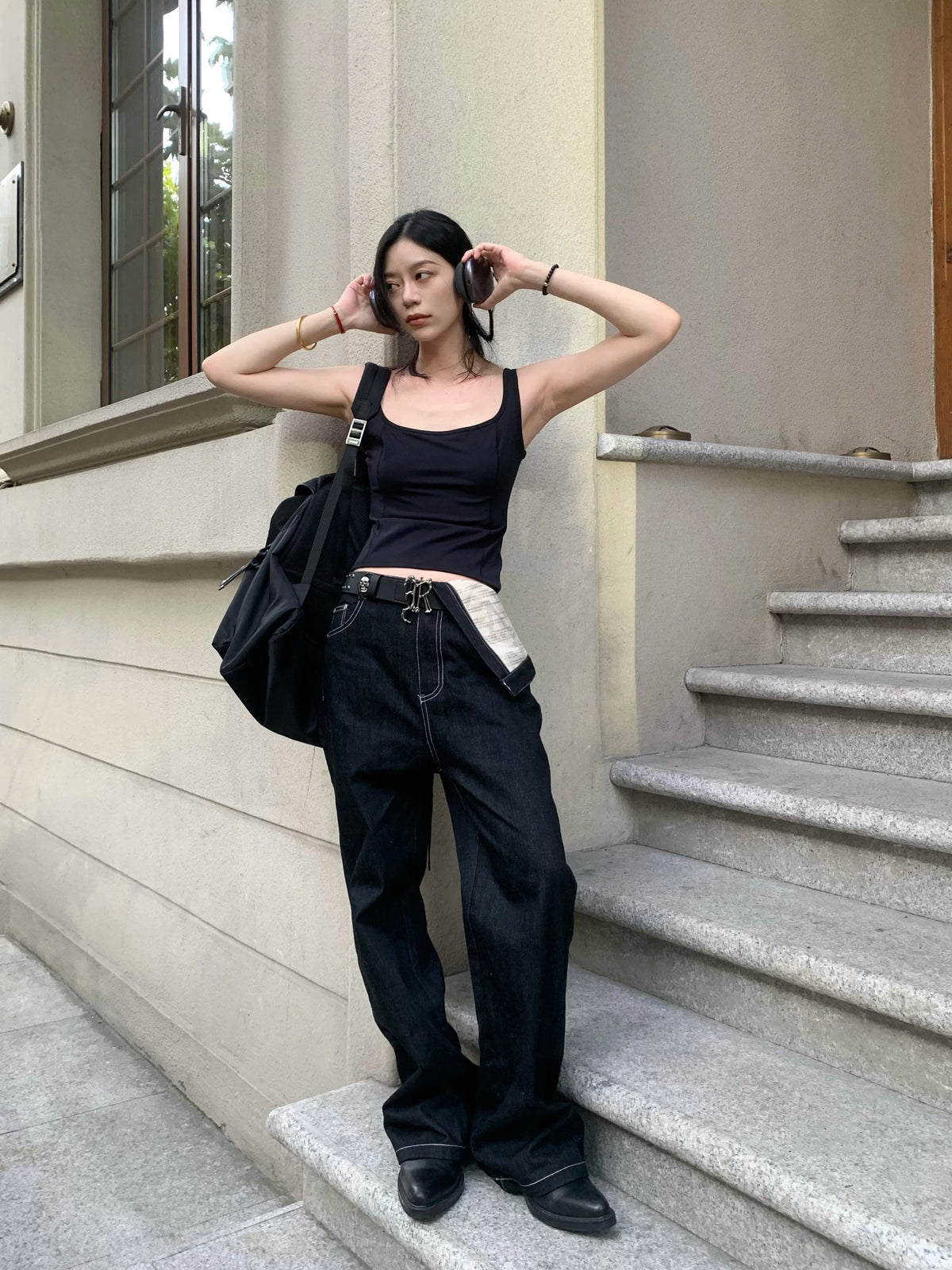 RAW COTTON POCKET JEANS