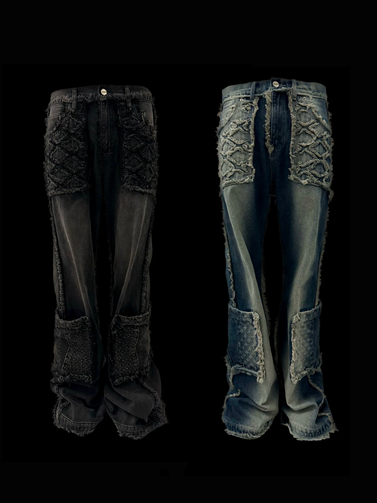 FLARED DENIM WASH JEANS