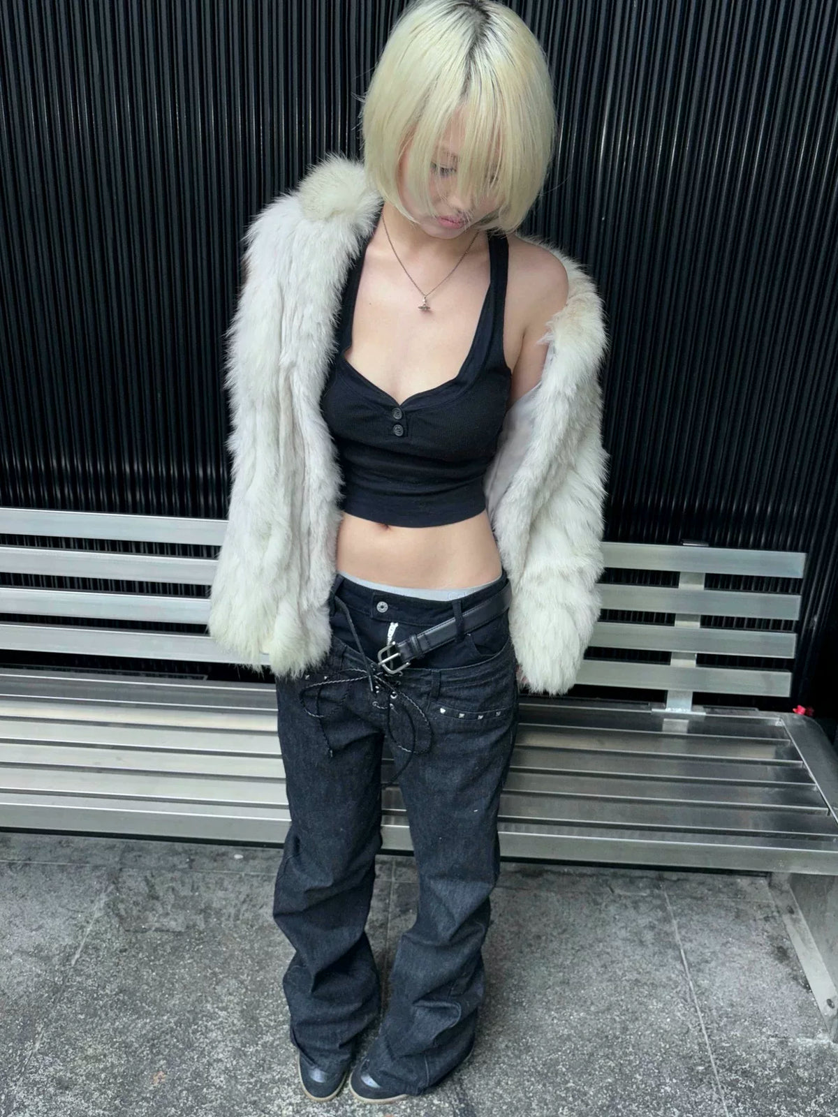 CUSTOM BLACK RAW DENIM PANTS