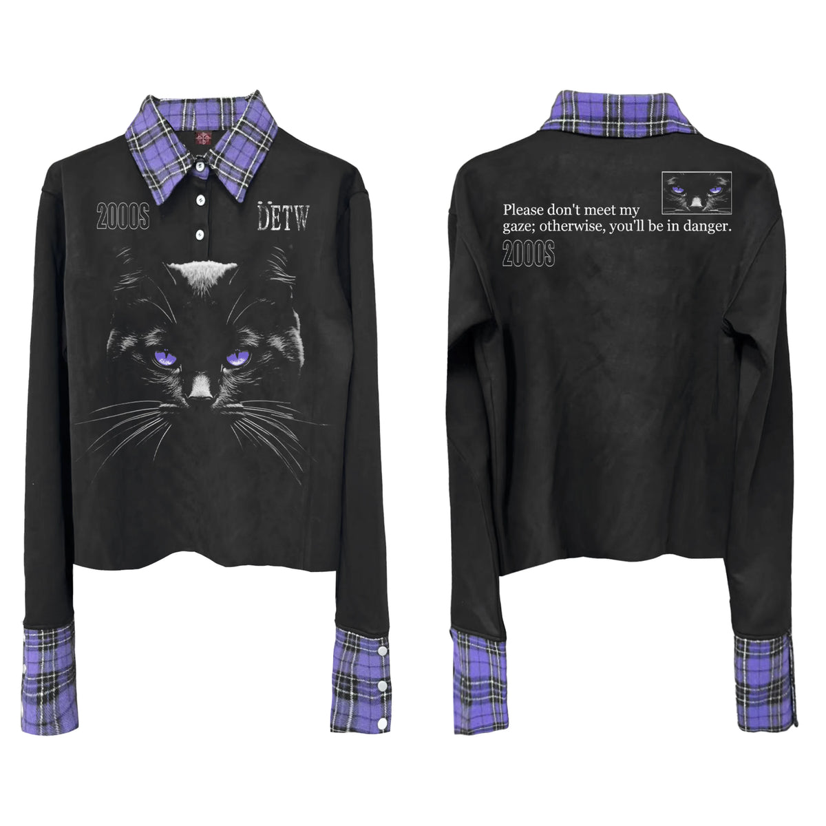 PLAID SPLICED SPIRIT POLO SHIRT