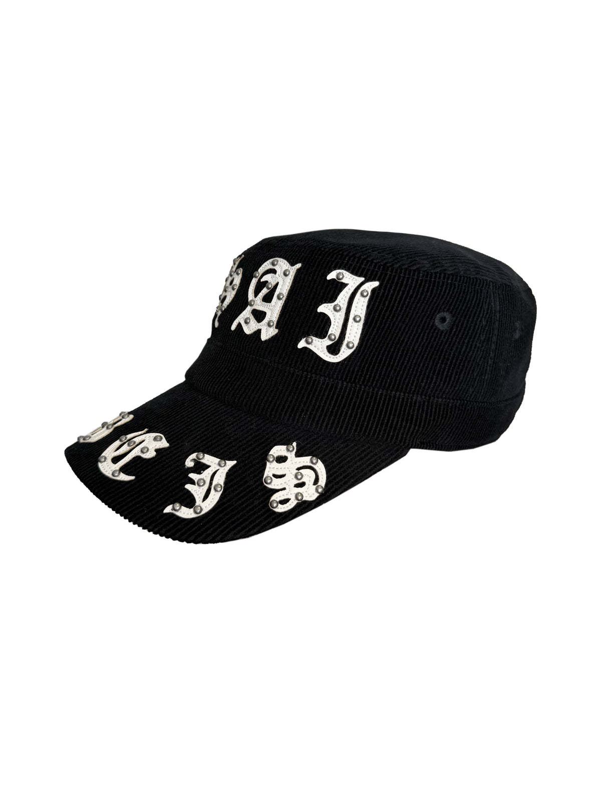 EMBROIDERED CORDUROY NEWSBOY CAP
