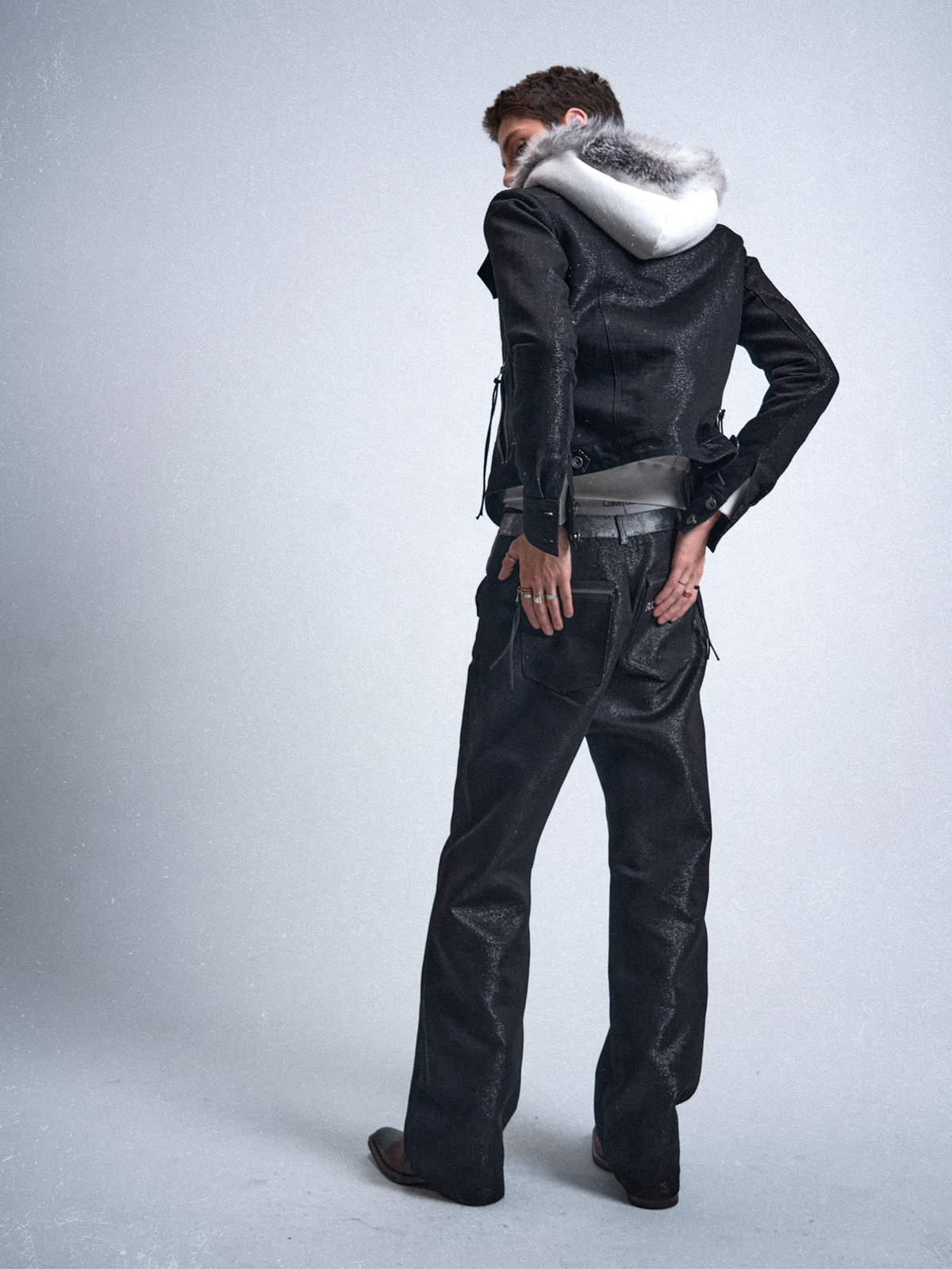 RUDE SKULL RAW DENIM JEANS