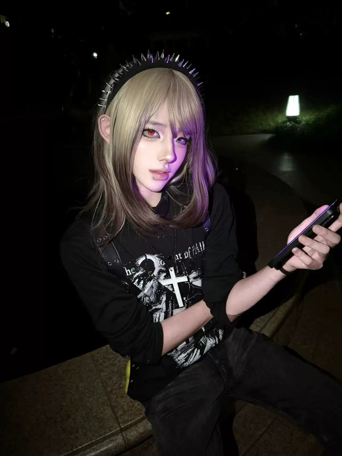 DEMON KING CASTLE HENLEY T-SHIRT