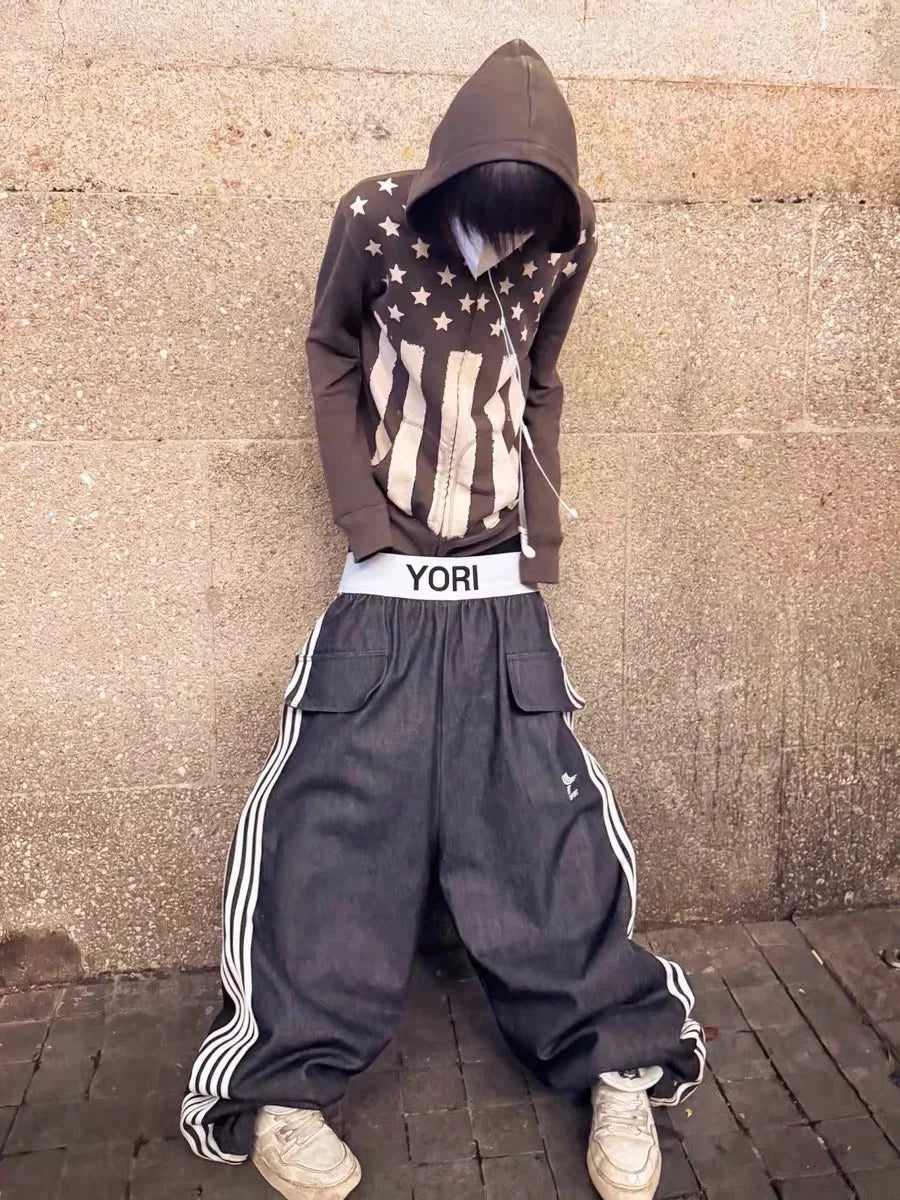 VINTAGE FLAG HOODIE JACKET
