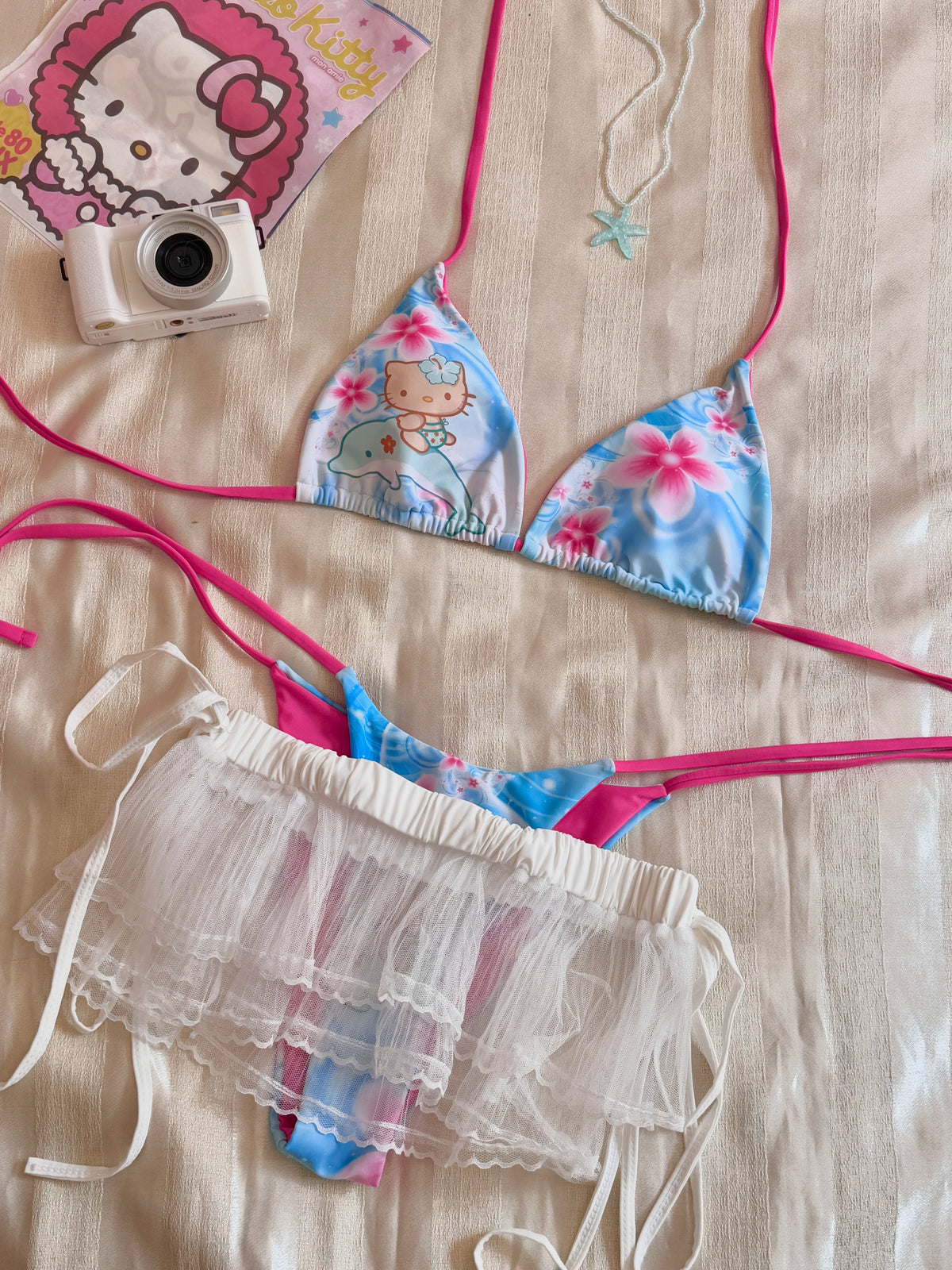 CUTE KITTY CAT BIKINI SET