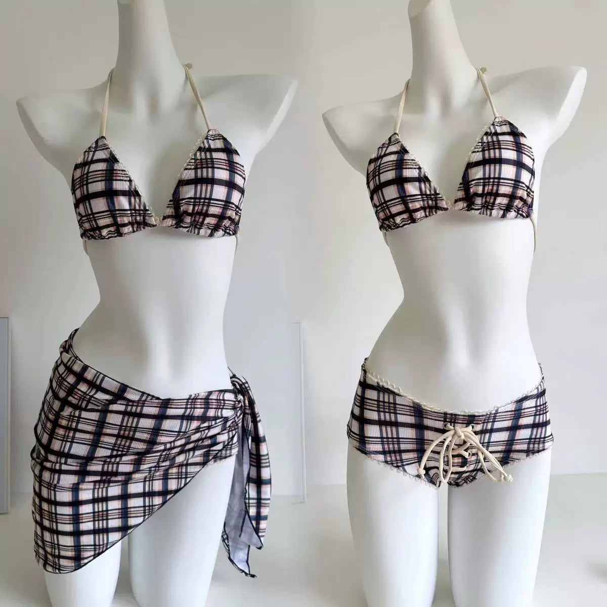 RETRO CHECKERED BIKINI SET