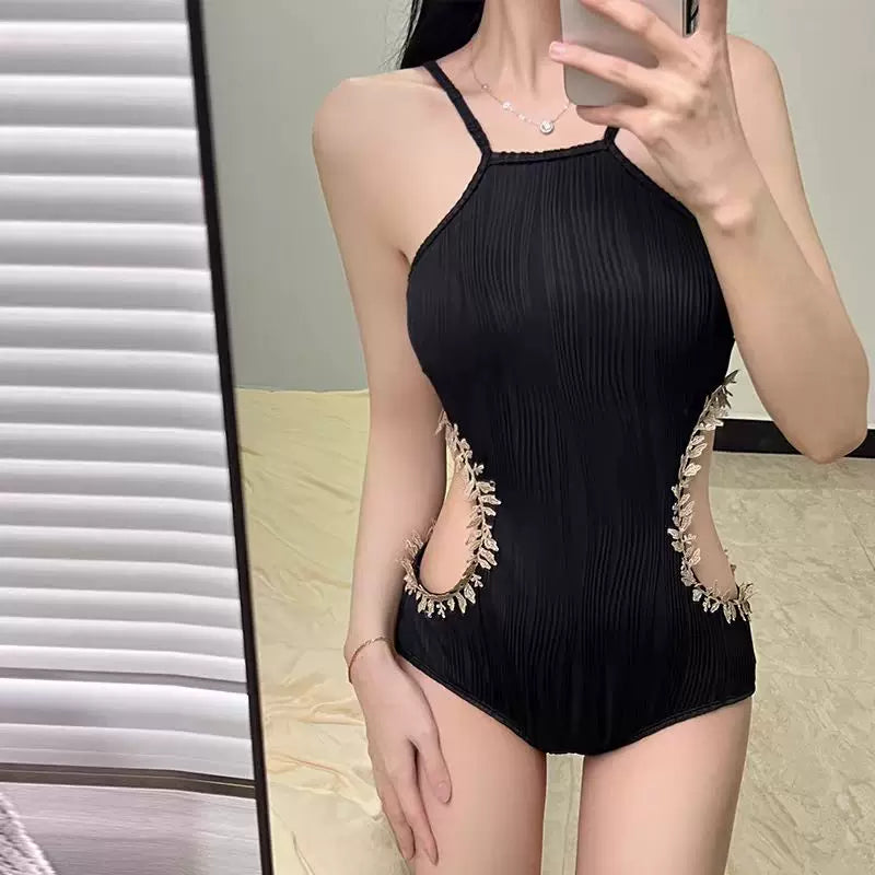 FRENCH-STYLE BACKLESS SWIMSUIT