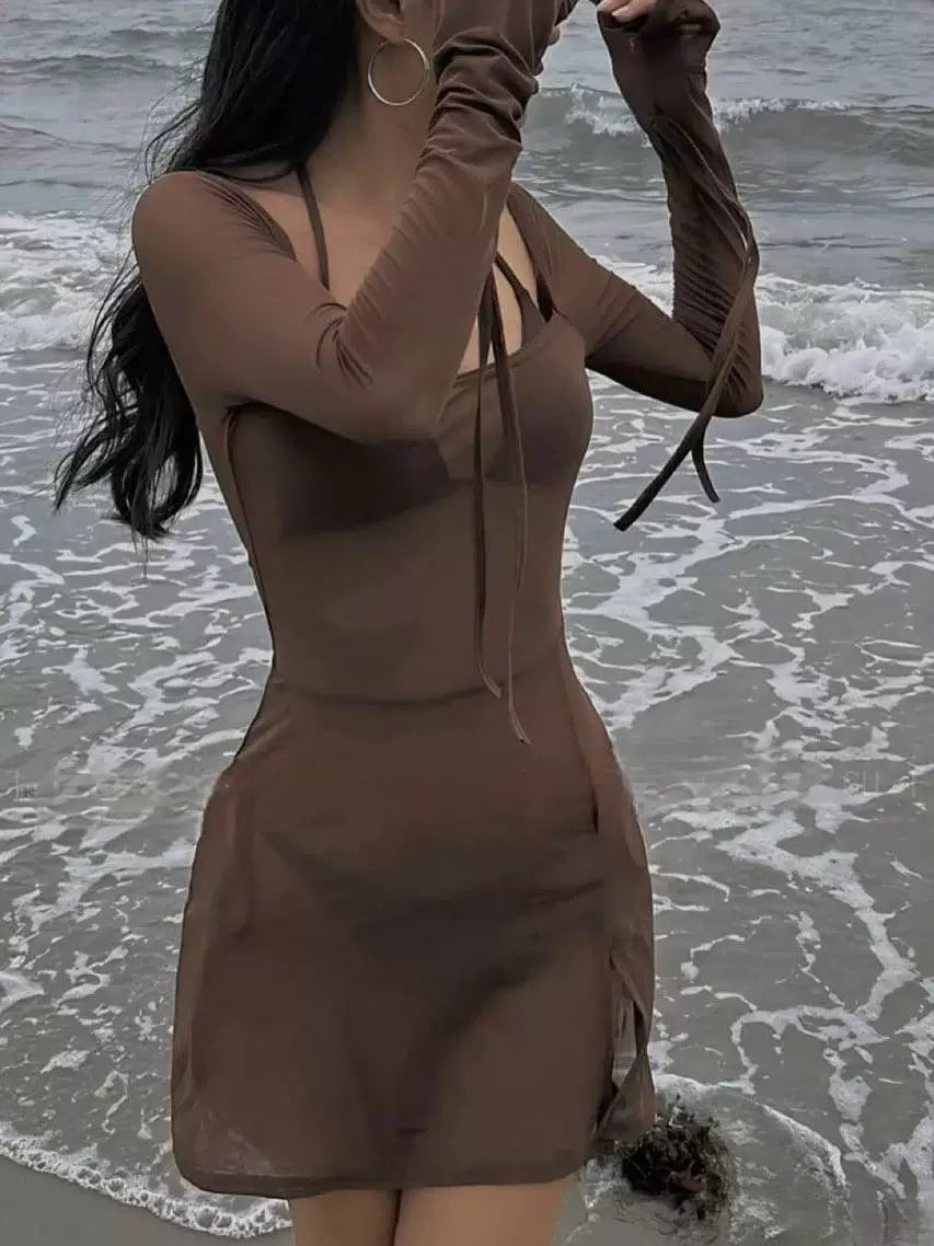 SLIMMING TULLE COVER-UP SET