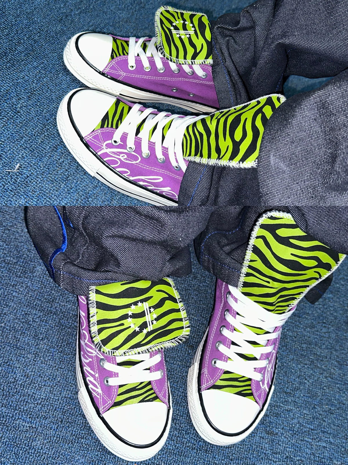ZEBRA SKULL PRINT SNEAKERS