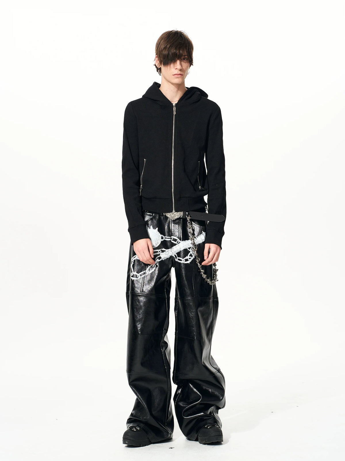 SKULL CROSS ZIP HOODIE