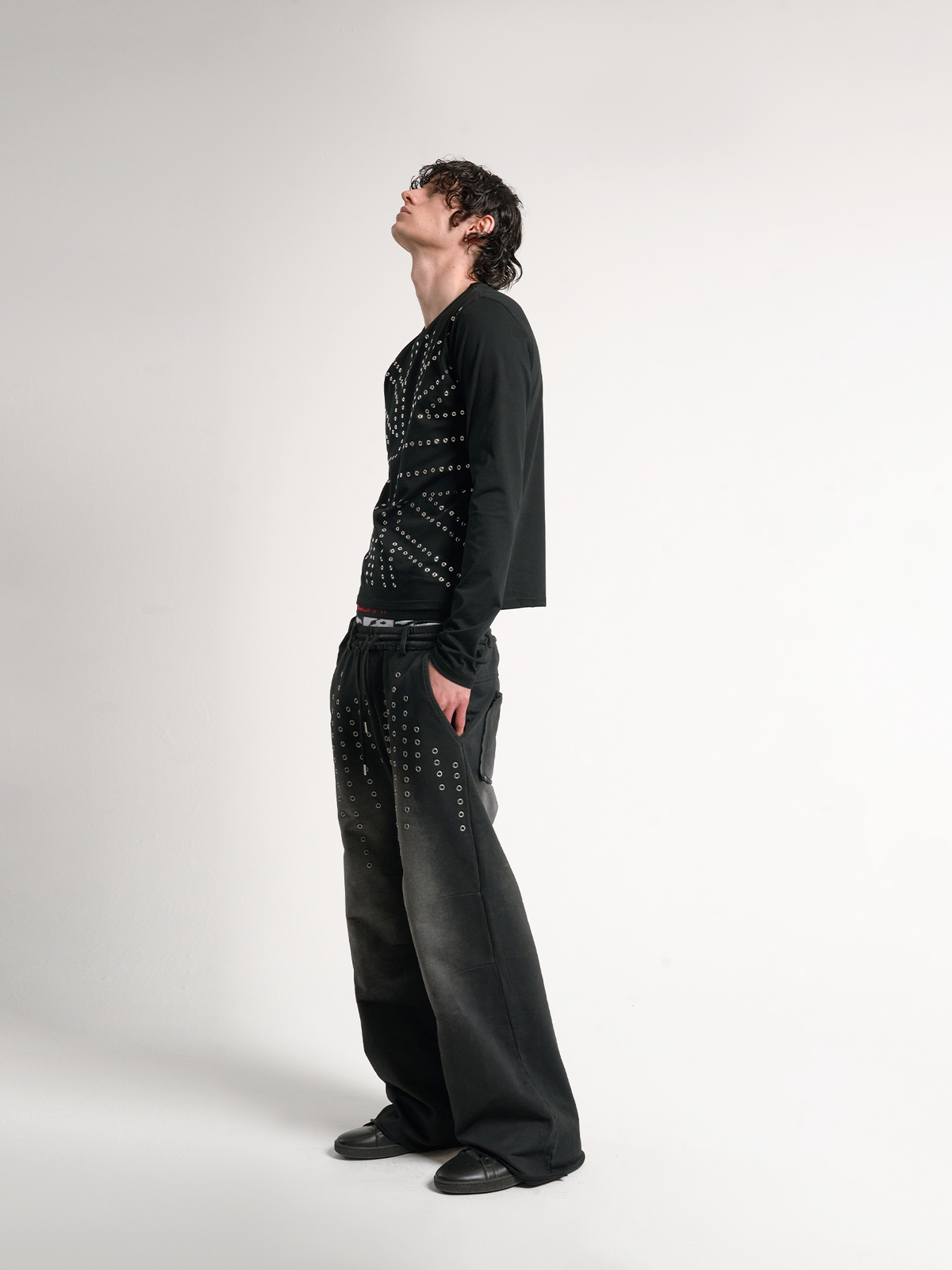VEGAN DRILL WASHED BAGGY PANTS