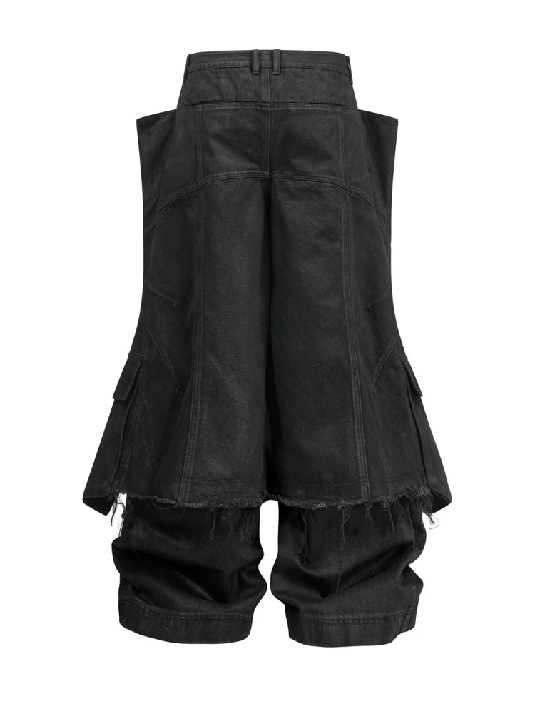 DESTRUCTION DOUBLE WAX SKIRT PANTS