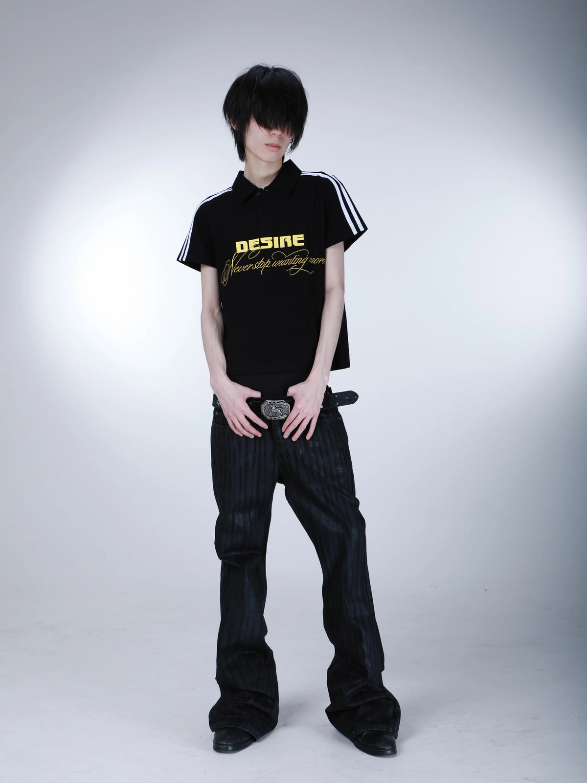 BAMBOO PATTERN SLIM FIT JEANS