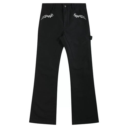 WASHED MOLESKIN STUDDED CASUAL PANTS