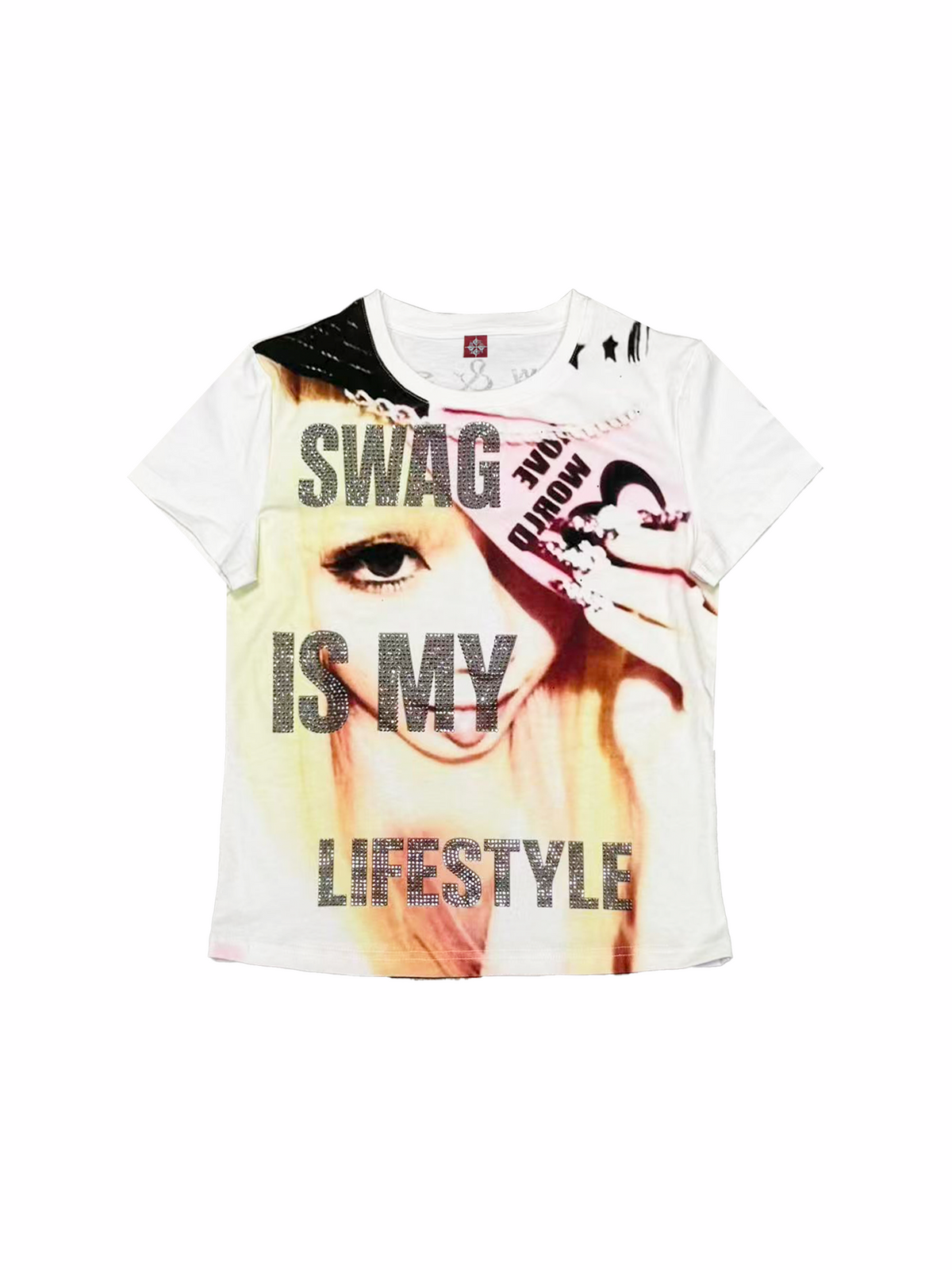 RETRO RHINESTONE TEE