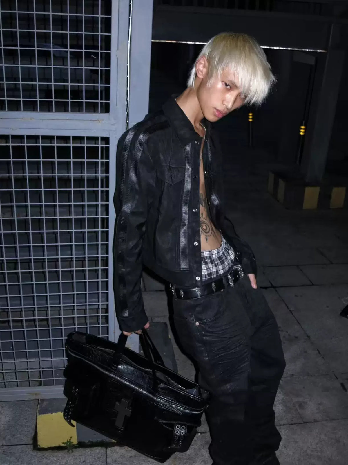 VASCULAR BLACK LEATHER JACKET