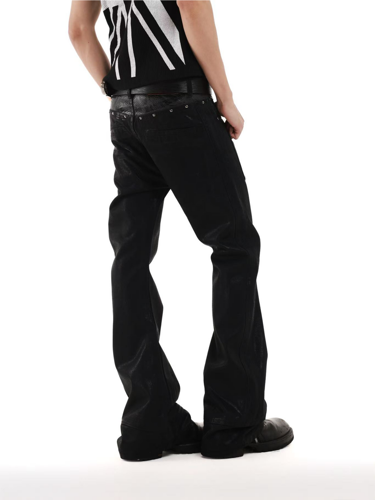 SKINNY SNAKE PRINT JEANS