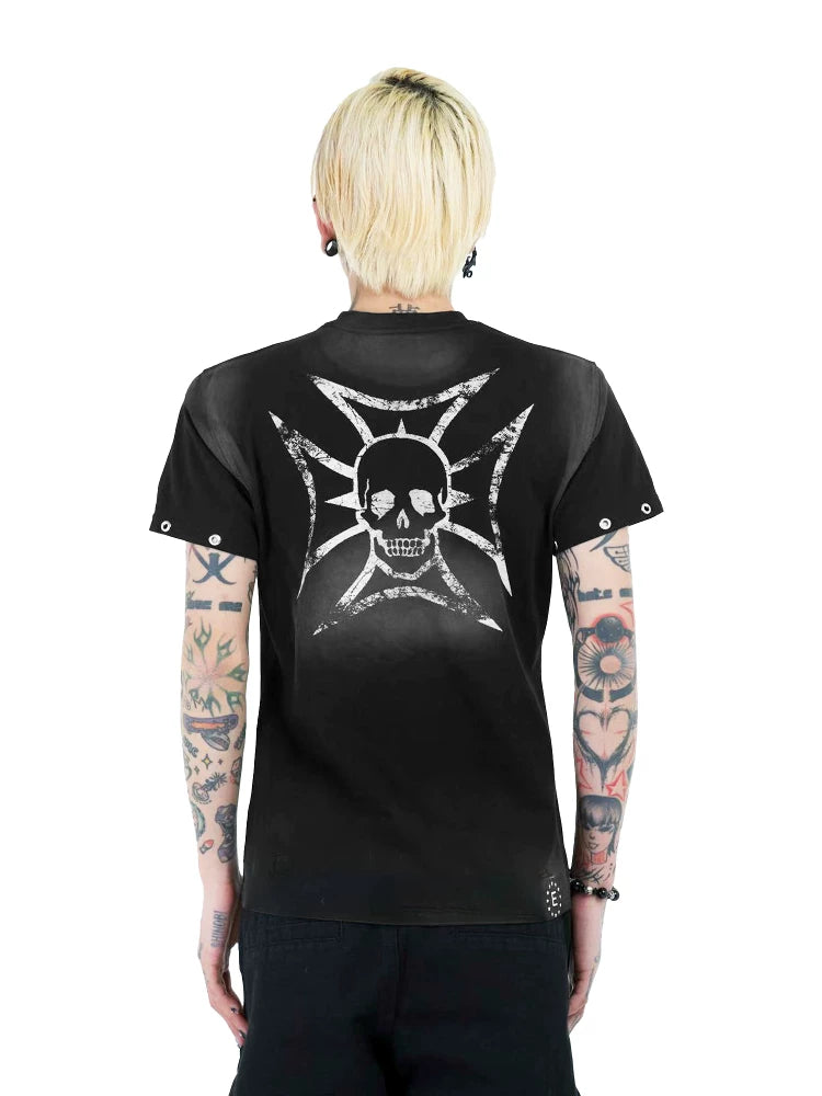 SKULL PRINT SLIM FIT T-SHIRT