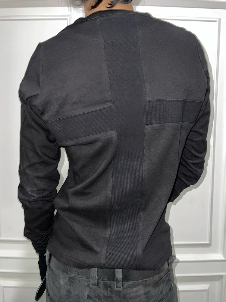 ELASTIC DARK STYLE LONG SLEEVE TEE