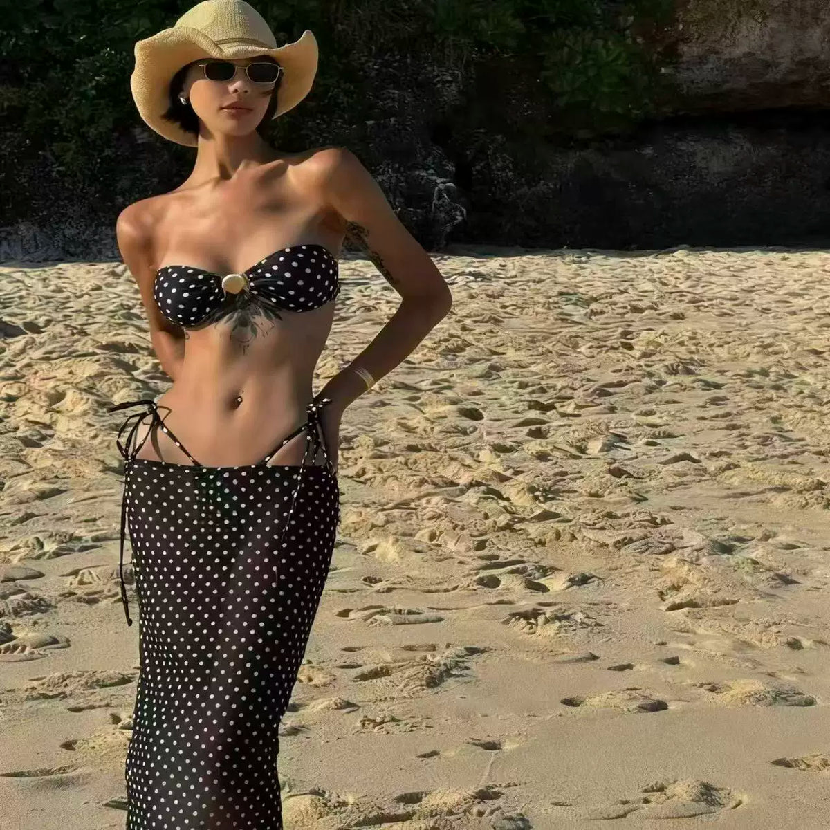 POLKA DOT BIKINI DRESS SET