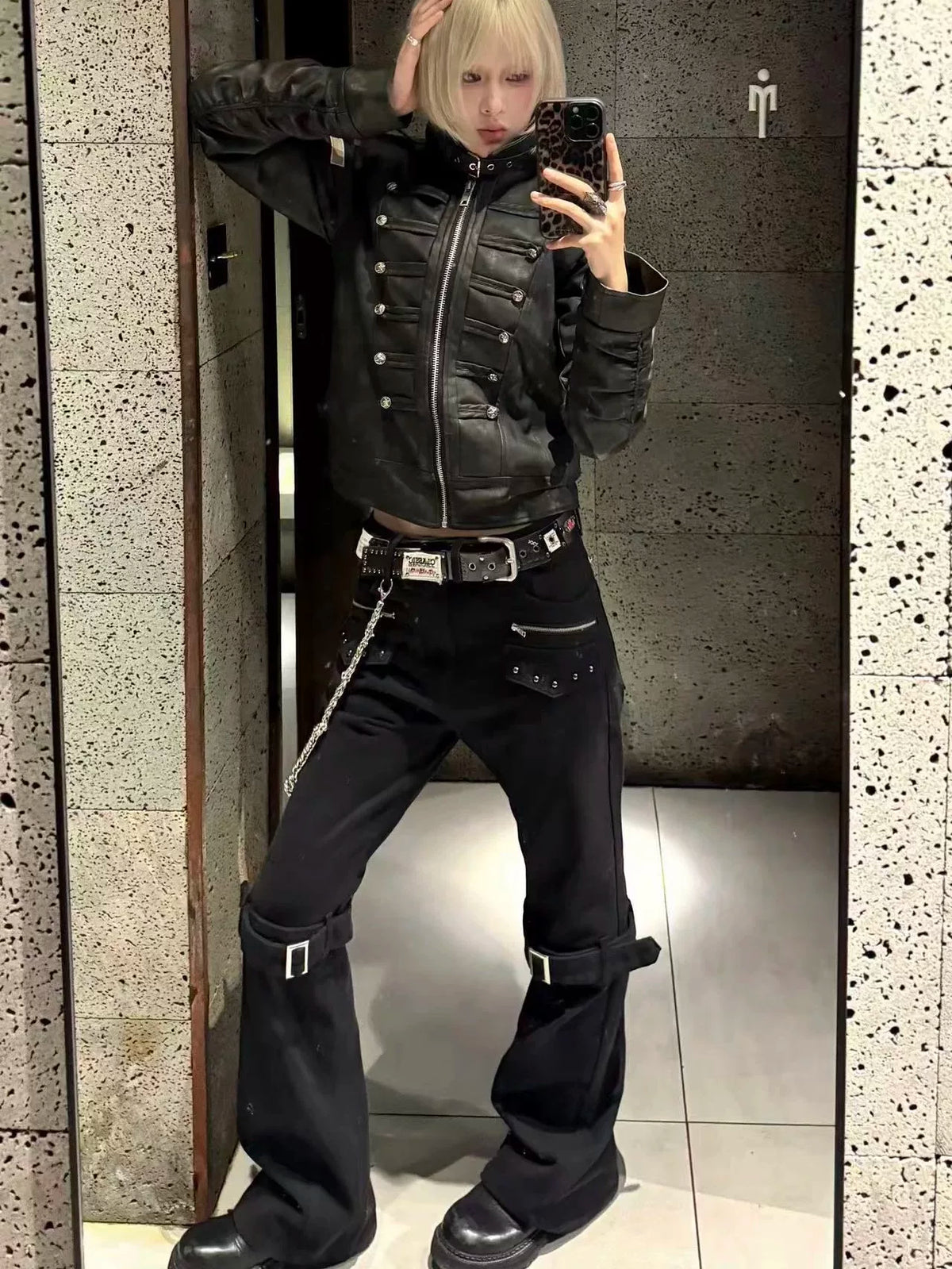 CUSTOM FADED BLACK DENIM PANTS