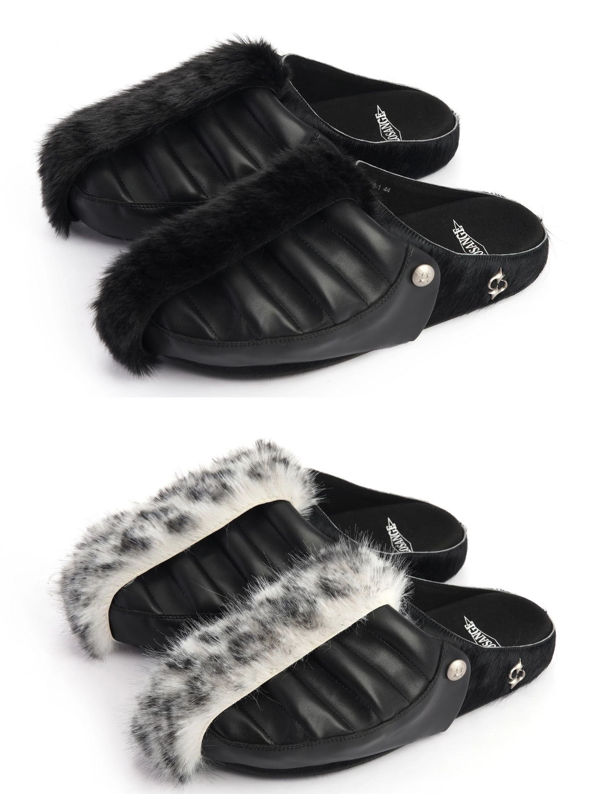 COMMUTER HORSEHAIR HALF SLIPPERS