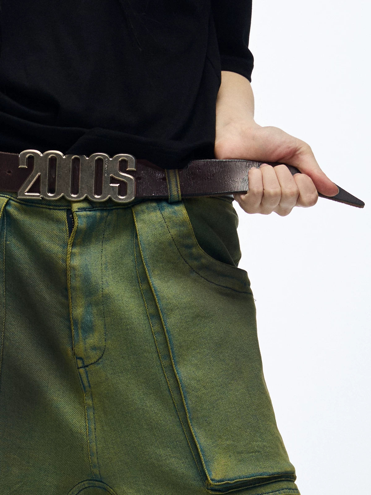 DISTRESSED LEATHER BELT