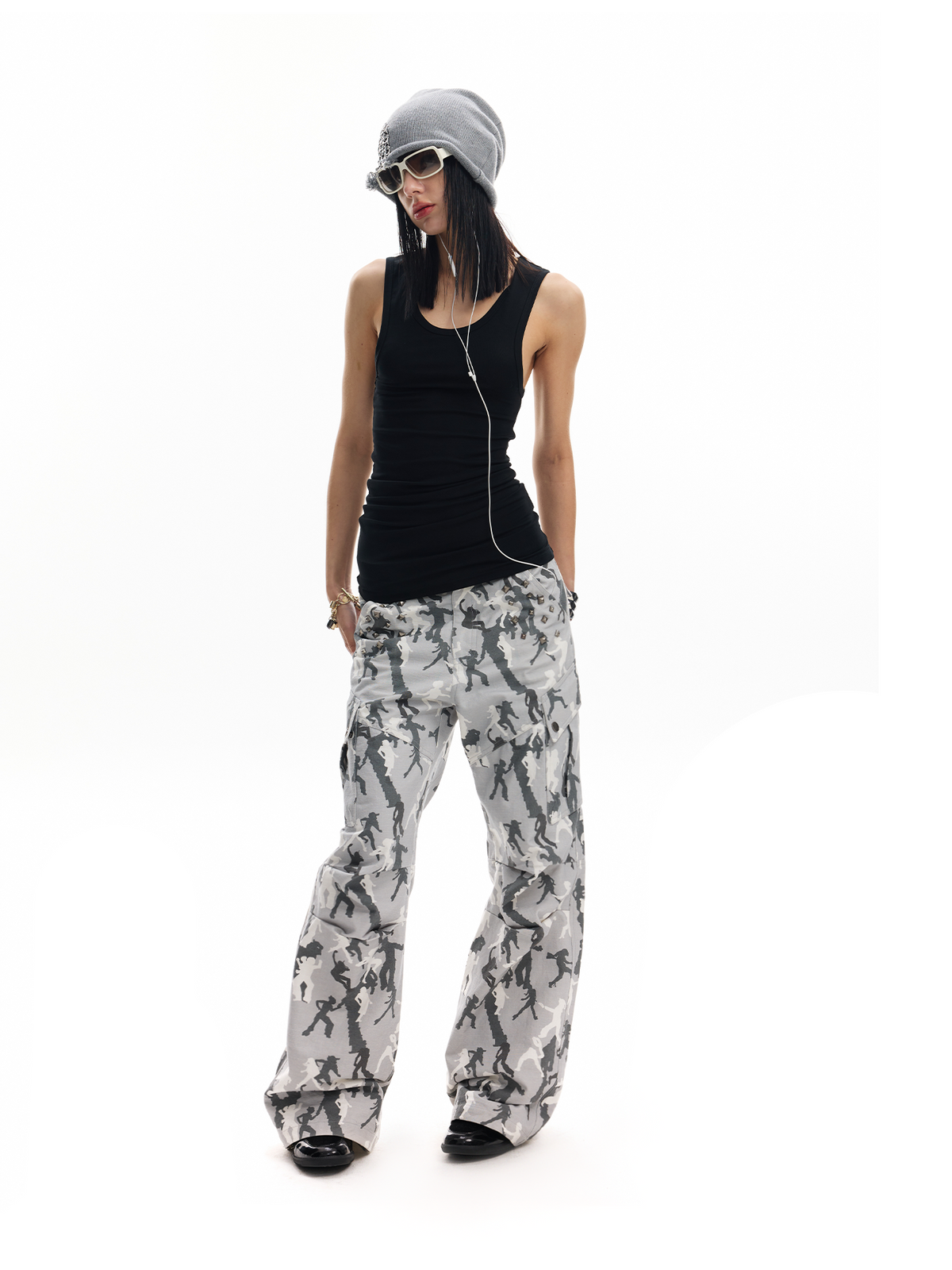 DANCE CAMO CARGO TROUSERS