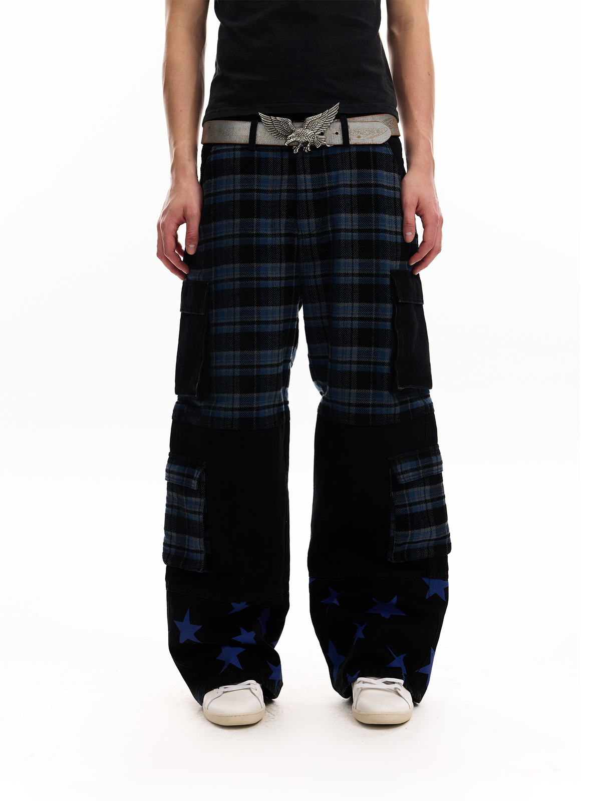 PATCHWORK DISTRESSED STREET JEANS