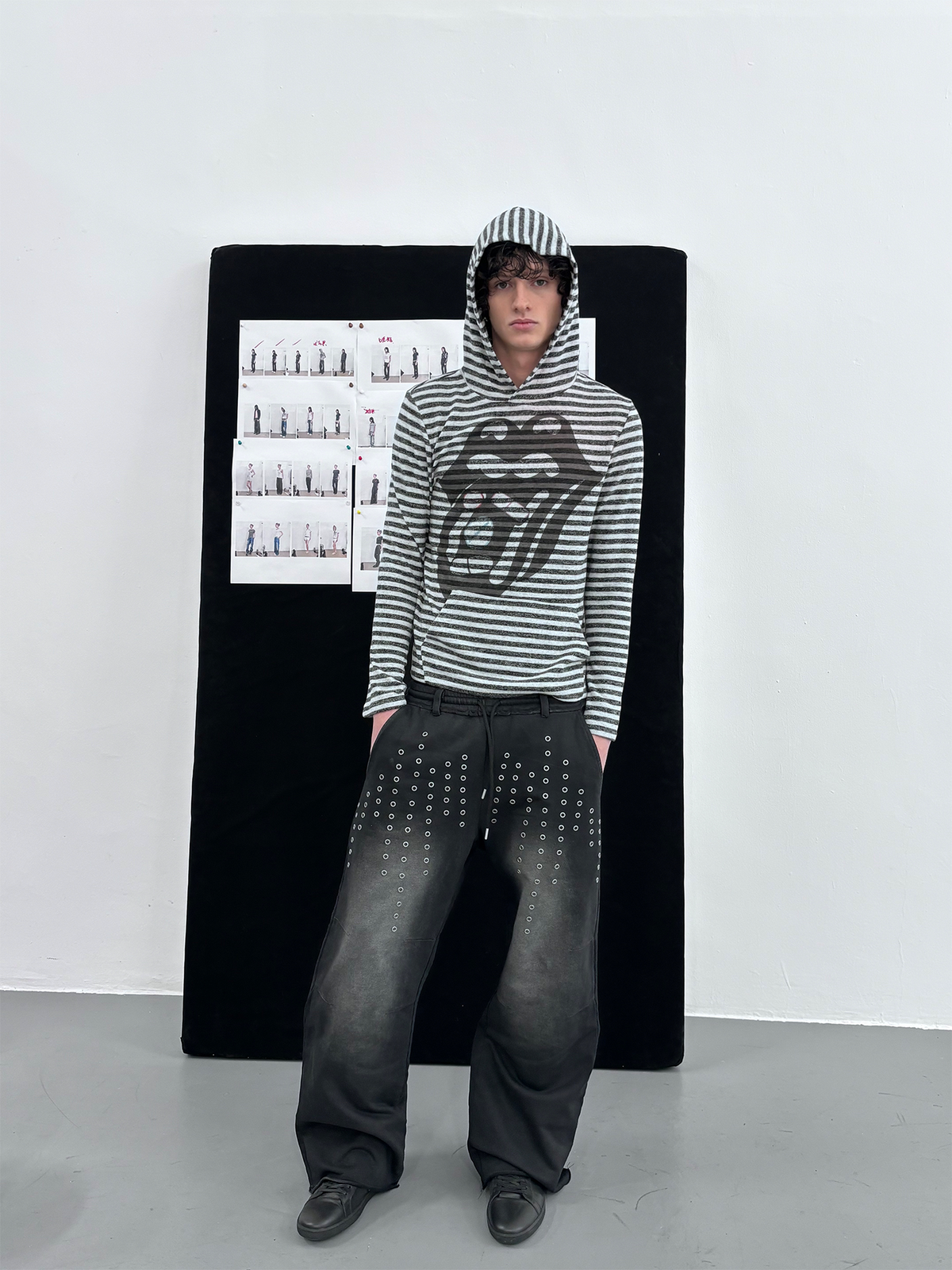 VEGAN DRILL WASHED BAGGY PANTS