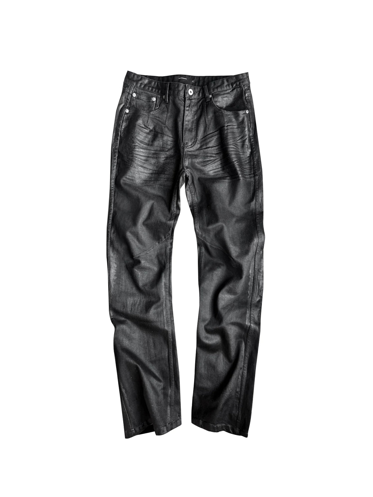 DISTRESSED BLACK STRETCH JEANS
