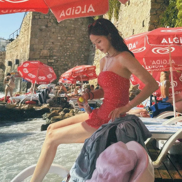 CHIC SWIMSUIT DRESS WITH TUMMY CONTROL