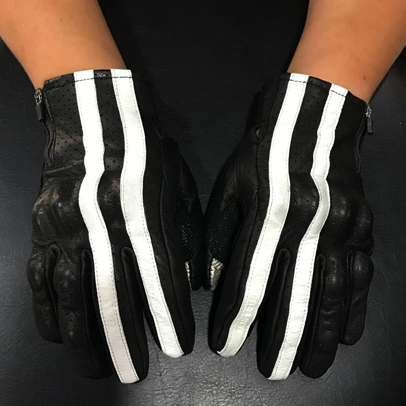 VINTAGE LEATHER BIKER GLOVES