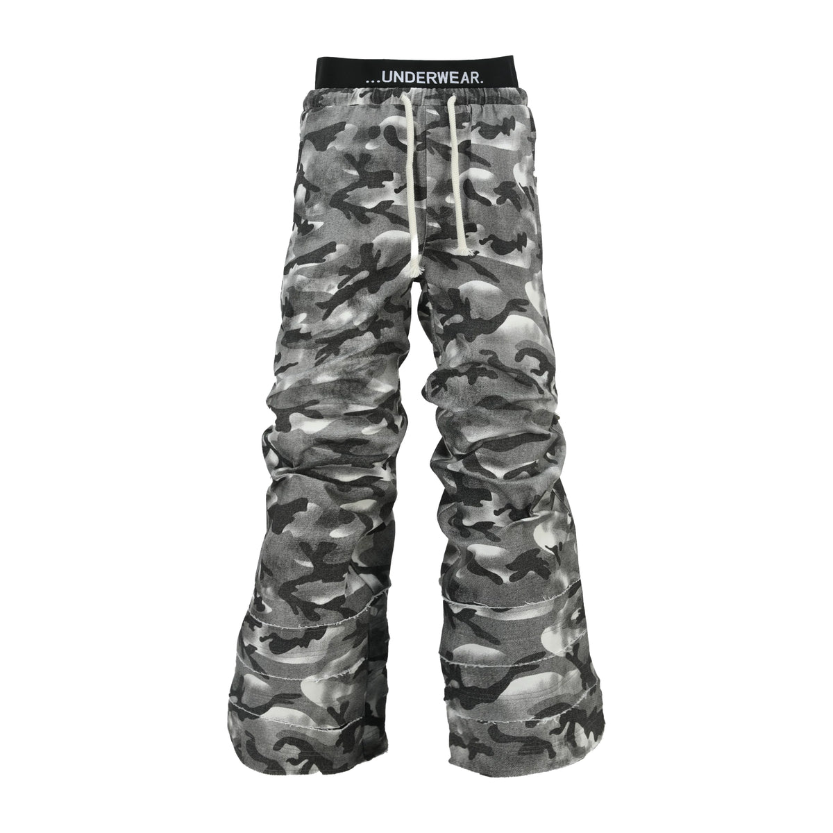 DISTRESSED CAMO CANVAS PANTS
