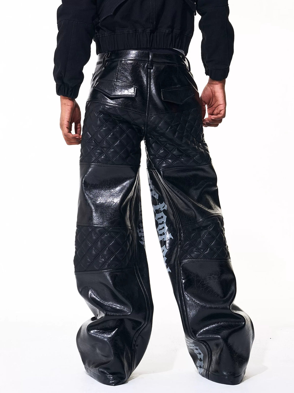 DIAMOND GRID CASUAL PANTS
