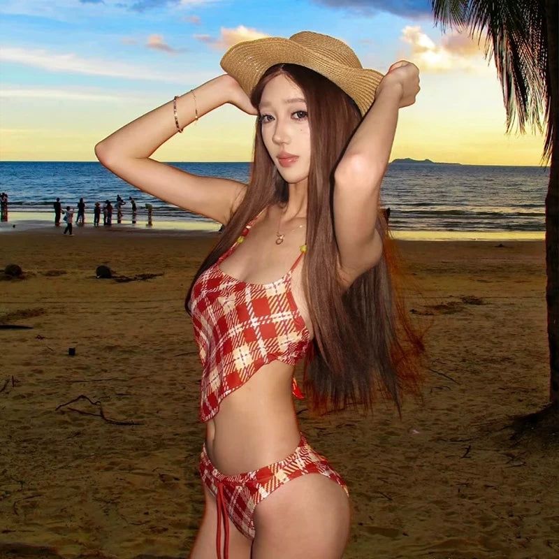 ASYMMETRICAL TANK TOP & BIKINI SET