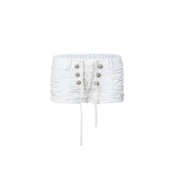 RETRO PLEATED LOW WAIST SHORTS
