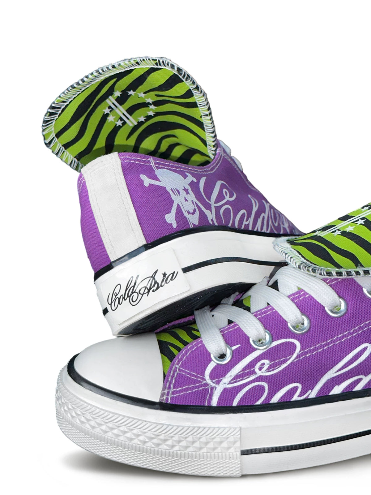 ZEBRA SKULL PRINT SNEAKERS