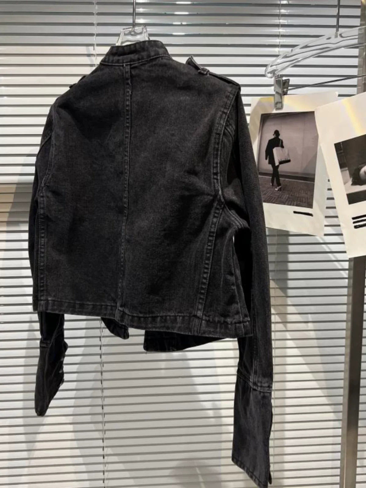 PUNK BIKER DENIM JACKET